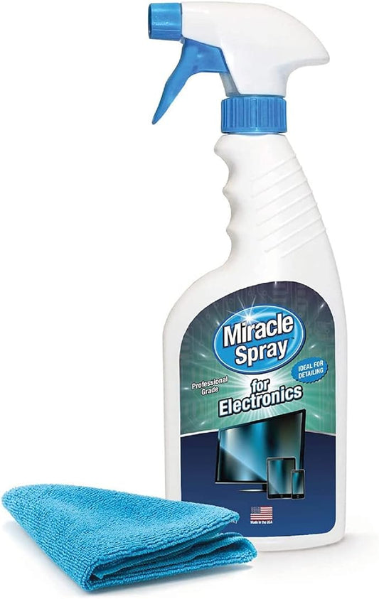 MiracleSpray for Electronics Cleaning, Safe Multisurface Cleaner for Any TV by Miracle+Brands