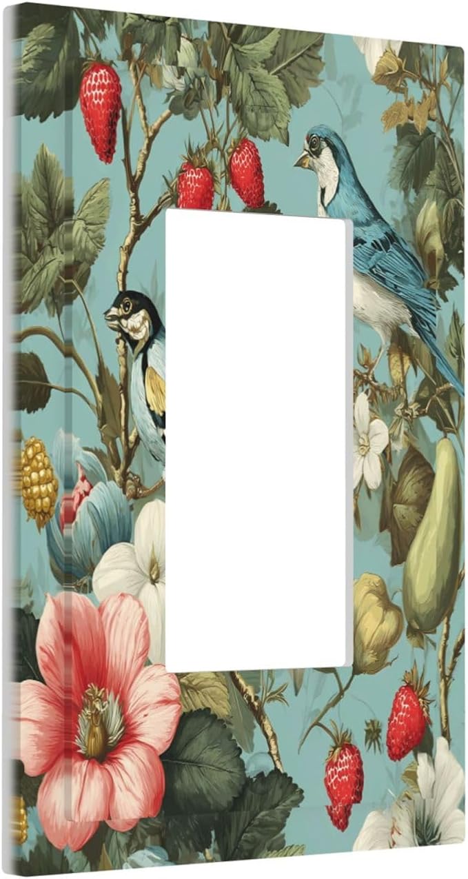 Bvtewkhz William Morris Flower 1 Gang Single Rocker Wall Plate Cover Decorative by Unknown