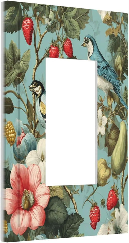 Bvtewkhz William Morris Flower 1 Gang Single Rocker Wall Plate Cover Decorative by Unknown