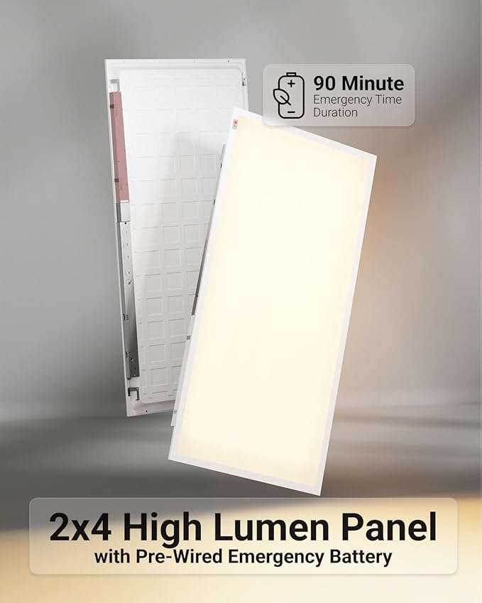 Sunco 24 Pack 2x4 LED Flat Panel Light Drop Ceiling Office Fixture - Image 2