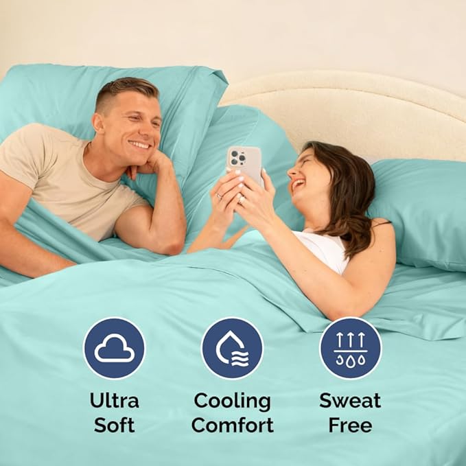 Split Head King Sheet Set – 4 Piece Flex Split Top King Sheets - Image 6