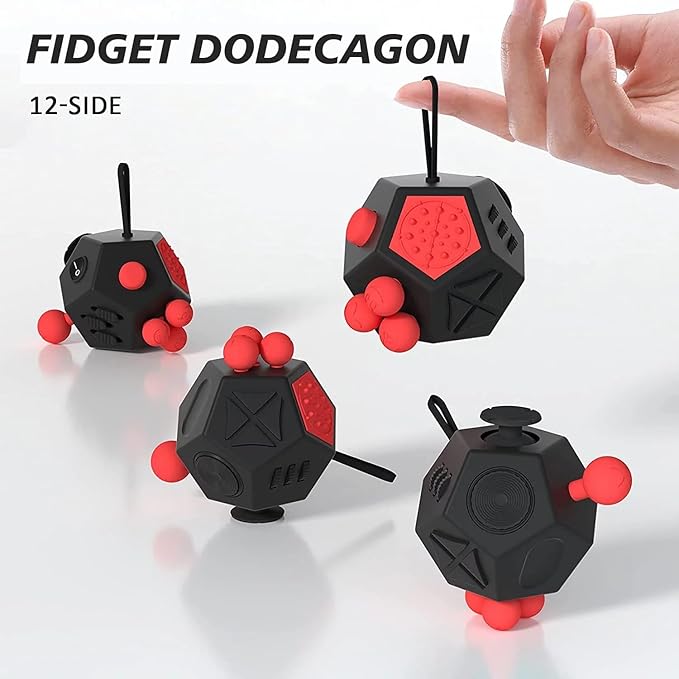 Fidget Dodecagon –12-Side Fidget Toys Cube Relieves Stress and Anxiety Anti - Image 2