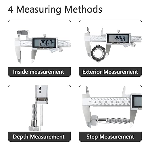 Electronic Digital Vernier Caliper, LOUISWARE Stainless Steel Caliper 150mm/0-6 - Image 5