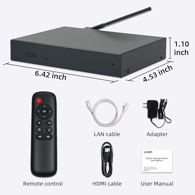 Lunzn Digital Signage Player Metal Box 4+32G Android 12 CMS Remote Publish - Image 9