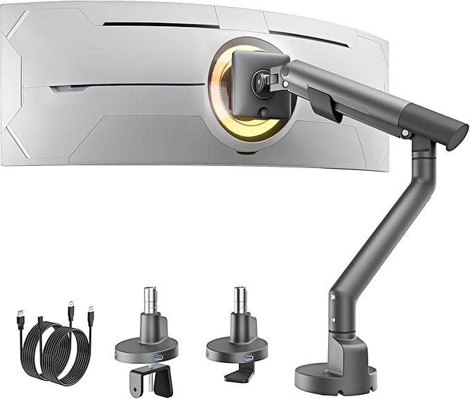 monTEK Single Monitor Arm with USB by monTEK