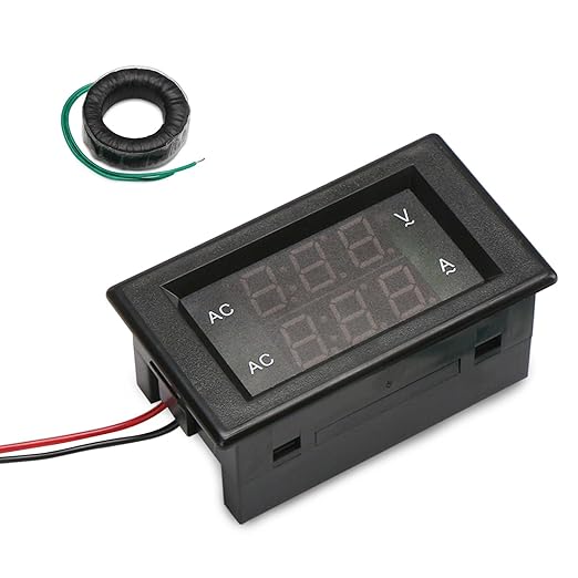 DROK Volt Amp Meter 2pcs, AC 500V 200A Digital Voltmeter Ammeter Panel - Image 3