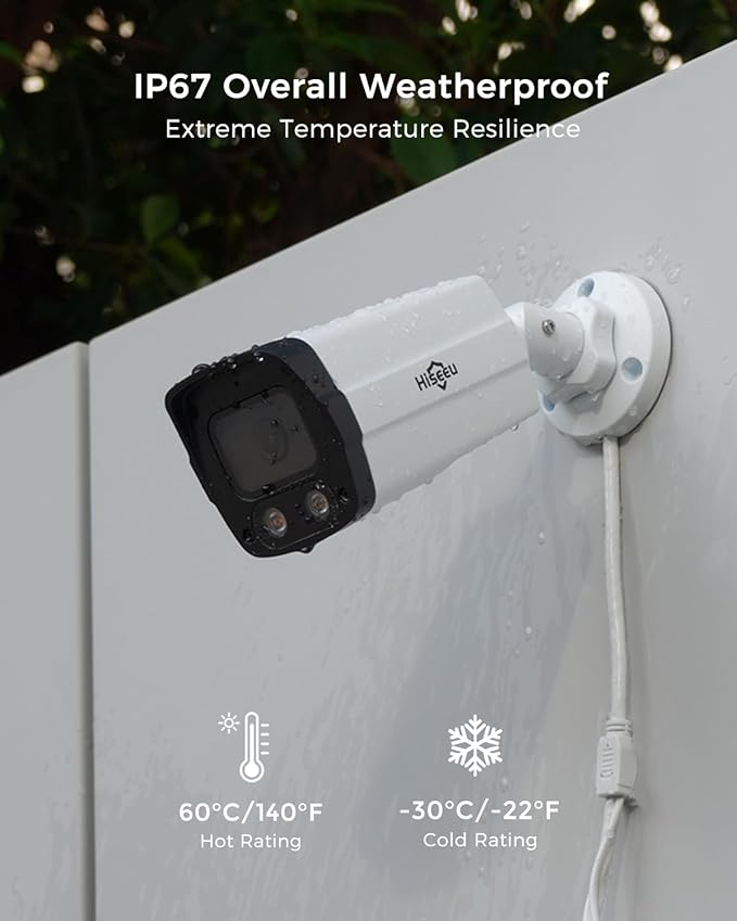 Hiseeu 12MP PoE Security Camera System, 121° Wide View, Person Vehicle Detect - Image 8