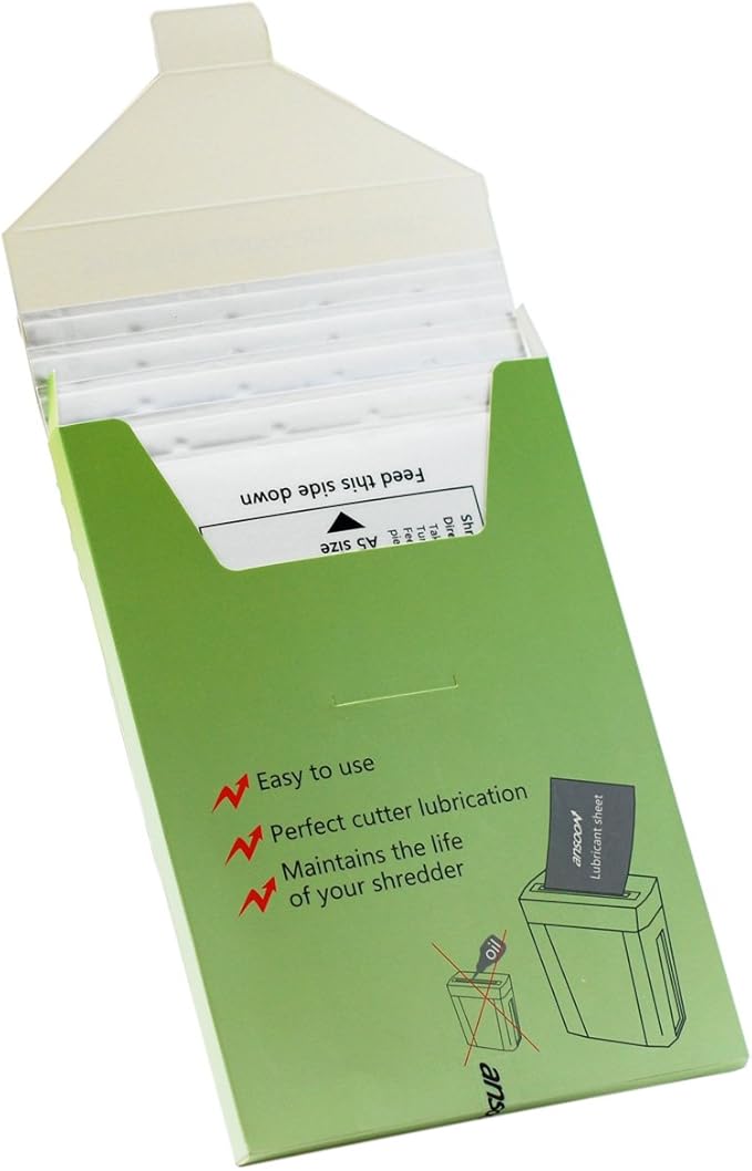 Ansoon 24 Pack Paper Shredder Lubricant Sheets, Paper Shredder Sharpening & - Image 5