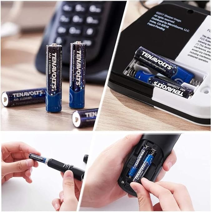 TENAVOLTS 1.5V Lithium Rechargeable AA Batteries, AA Battery - Image 7