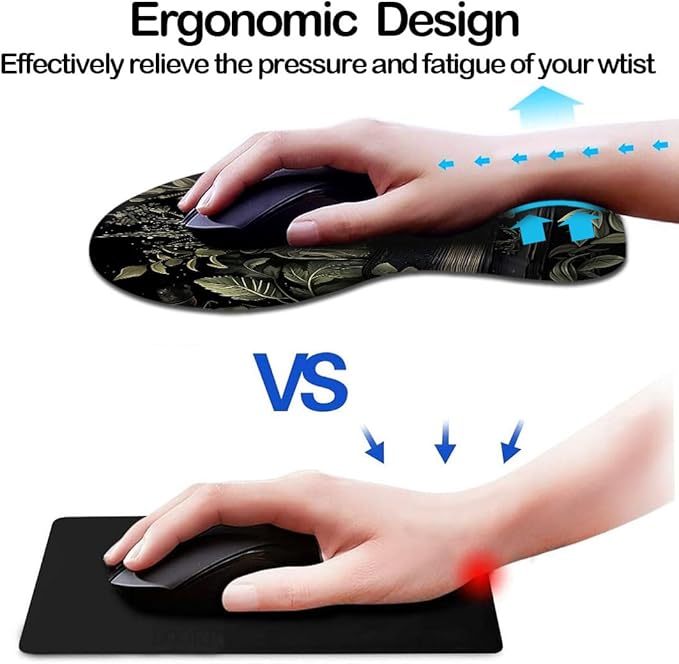 Ergonomic Mouse Pad with Wrist Support, Mouse Pad with Wrist Rest and Coaster - Image 2