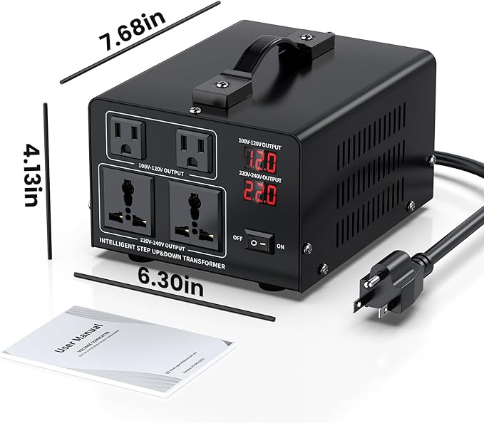 1000W Voltage Converter Transformer Step Up 110V/120V to220V/240V or Step Down - Image 7