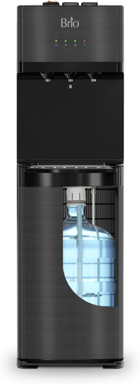 Brio Self Cleaning Bottom Loading Water Cooler Water Dispenser – Black by Brio