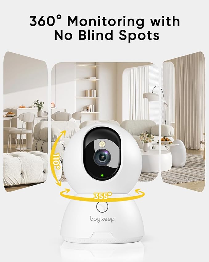 BoyKeep 2K Cameras for Home Security, Pet Camera Indoor - Image 4