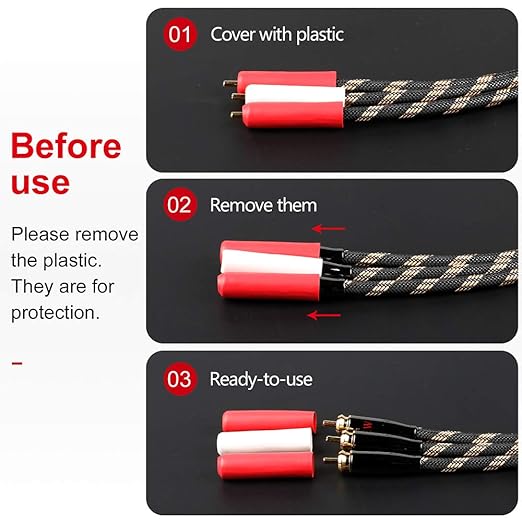 SKW RCA Y Splitter Cable 1 Male to 2 Male Subwoofer Cord, BG Series Ultra-high - Image 7