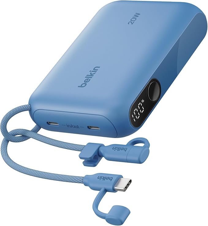 Belkin Portable Charger, Slim USB-C Power Bank 10, 000mAh w/ 2 USB-C Ports by Belkin