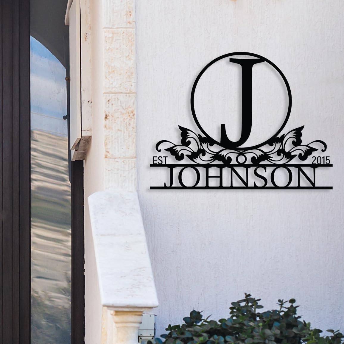 Personalized Metal Name Signs, Split Letter Monogram Wall Art Decor, Durable Steel Family Last Name Decor, Custom Signs Indoor or Outdoor, Personalized Wedding Gifts, Housewarming Gift