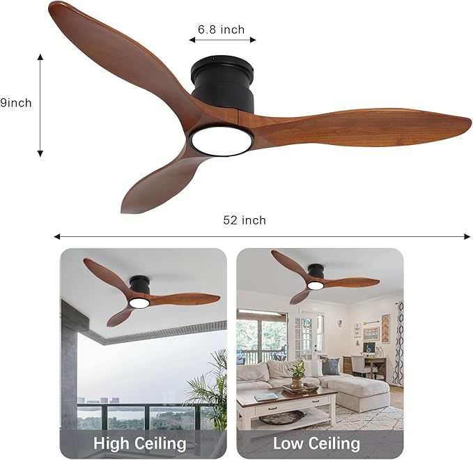 revoici 52Inch Wood Ceiling Fans - Image 7