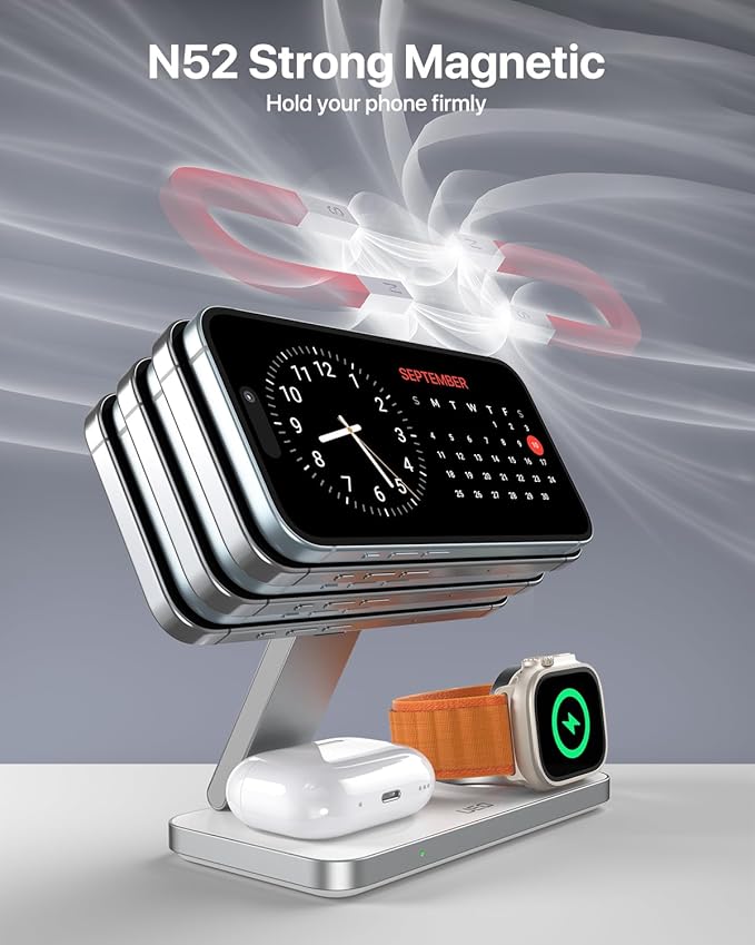 UEQ Foldable 3 in 1 Wireless Charging Station - Image 4