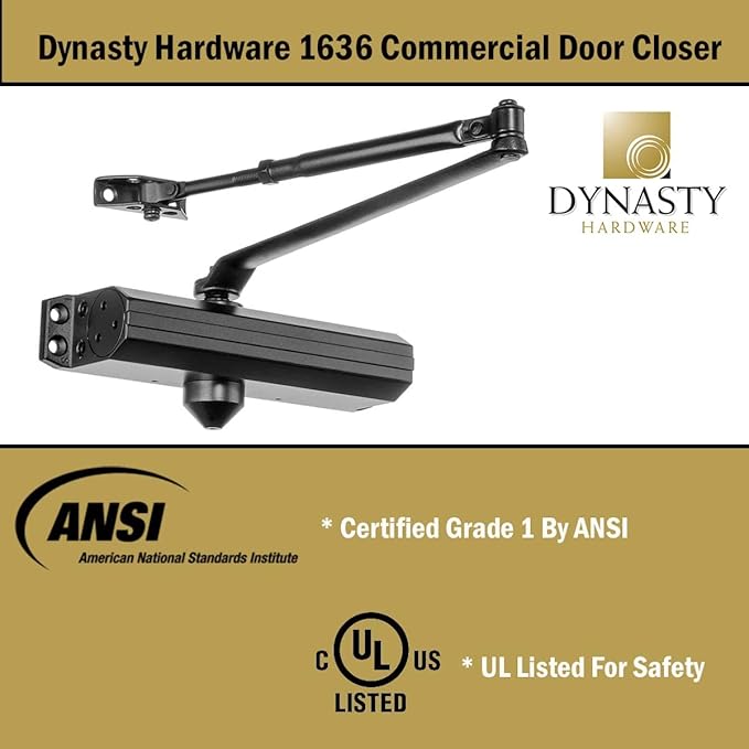 Dynasty Hardware Door Closer, Grade 1 Heavy Duty Commercial Hydraulic Closer - Image 6