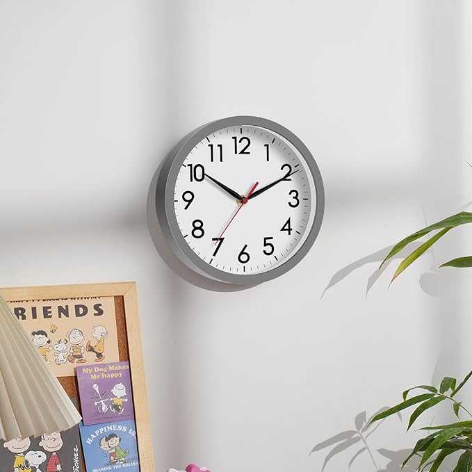 AKCISOT Wall Clock 8 Inch Silent Non-Ticking Modern Clocks Battery Operated - Image 4