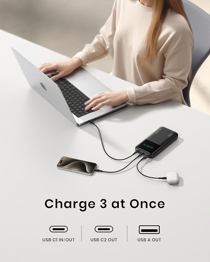INIU 140W Power Bank, 27000mAh High Capacity Laptop Portable Charger, USB C - Image 8