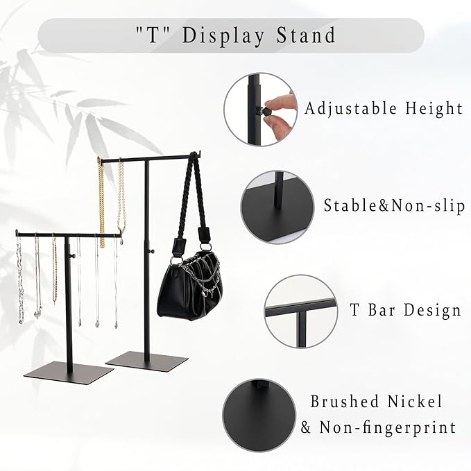 MCKECHSION Display Stand Stainless Steel Jewelry Towers Bag Stand Tabletop - Image 6