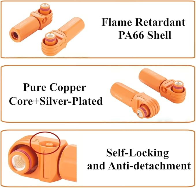 1 Set Battery Energy Storage Connector 200A 50mm² High Current HV Connectors - Image 8