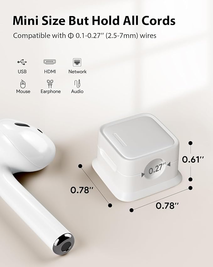 18 Pack Magnetic Cord Organizer Holder, Strong Adhesive Desk Cable Management - Image 5