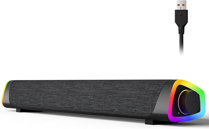 SOULION R30 Plus Bluetooth Computer Speakers, All-in-One Control Button by SOULION