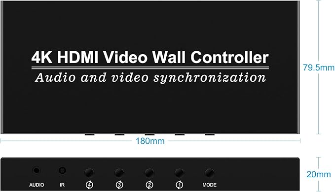 Video Wall Controller HDMI 1X4, Splicing Professional Processor - Image 3