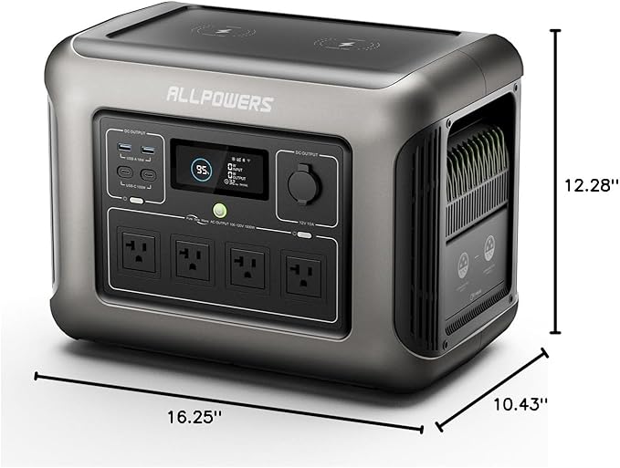 ALLPOWERS R1500 LITE Portable Power Station, 1056Wh LiFePO4 Battery Backup w/ 4 - Image 10