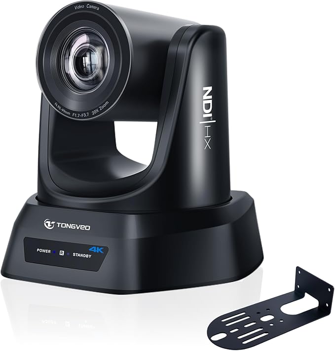 TONGVEO 4K NDI PTZ Camera AI Auto-Tracking 20X Optical Zoom HDMI IP Live by TONGVEO