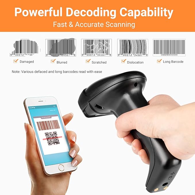 Tera Wireless 1D 2D QR Barcode Scanner - Image 4