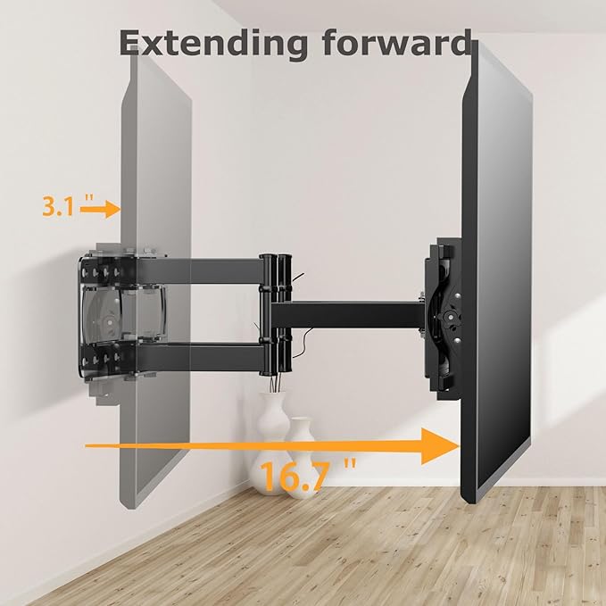 WNJQBY Full Motion TV Wall Mount - Image 6