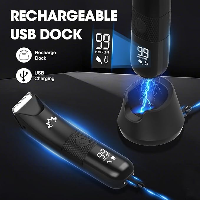 RESUXI Manscape Ball Trimmer for Men, Body& Pubic Hair Trimmer and Groin Hair - Image 4