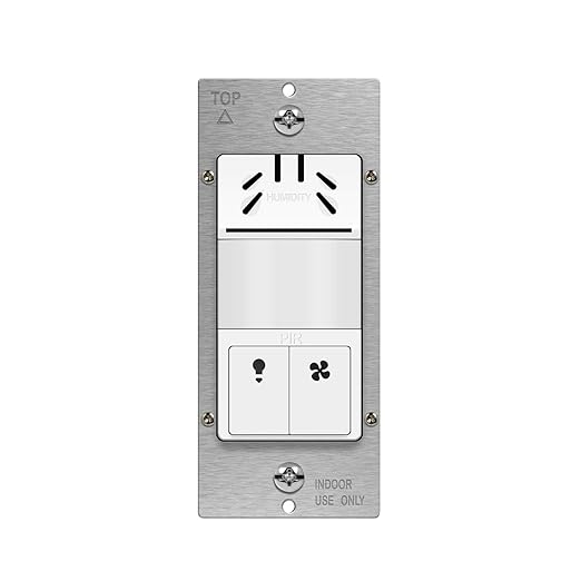 TOPGREENER Dual Tech Humidity Sensor Switch, Infrared PIR Motion & Air Moisture by TOPGREENER