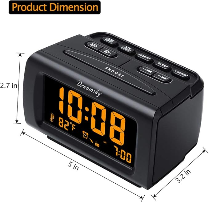 DreamSky Alarm Clock Radios for Bedrooms - Image 6
