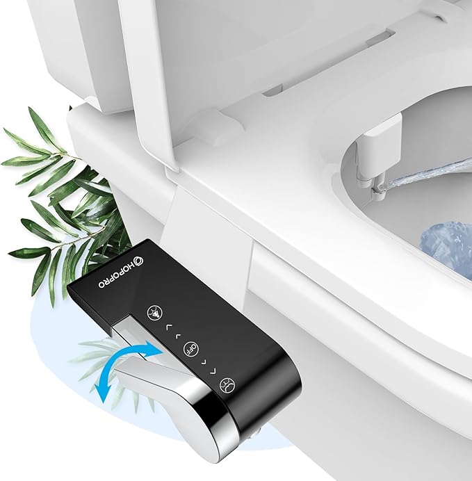 HOPOPRO Toilet Bidet Tank Replacement Cover, Bidet Ultra-Slim Dual Nozzle by HOPOPRO