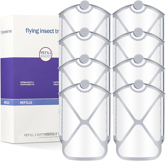 Husaco Flying Insect Trap Refills & 8 Cartridges, Compatible by Husaco