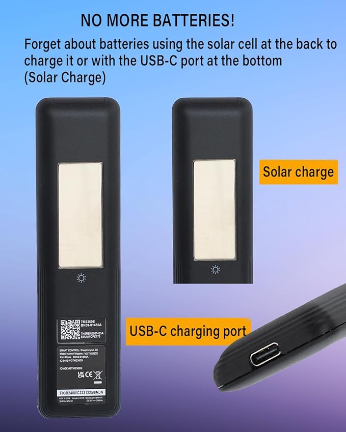 BN59-01455A Voice Solar Remote Control Replacement - Image 6
