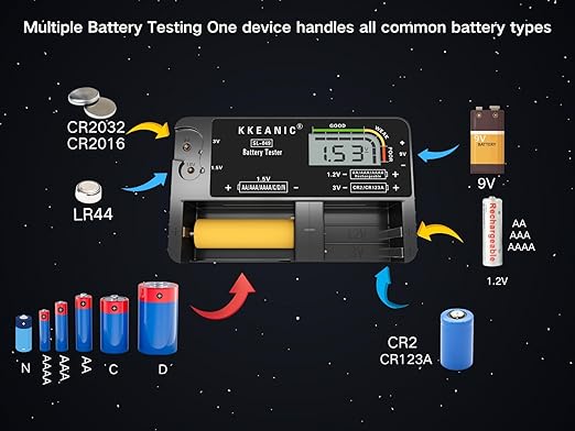 Battery Tester with Battery Organizer Storage Case, Professional Digital - Image 4