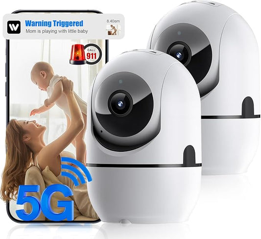 GBIUT Indoor Security Camera, 5G & 2.4GHz Dog/Puppy/Pet WiFi Security Camera by GBIUT