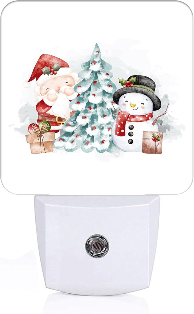 FSHVQKD Santa Claus and Snowman Night Light, Plug-in Nightlights Auto Sensor by Unknown