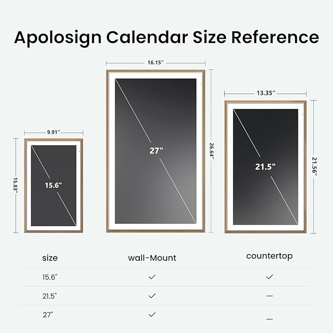 ApoloSign 21.5" Digital Calendar: Dual Mode Calendars - Image 8