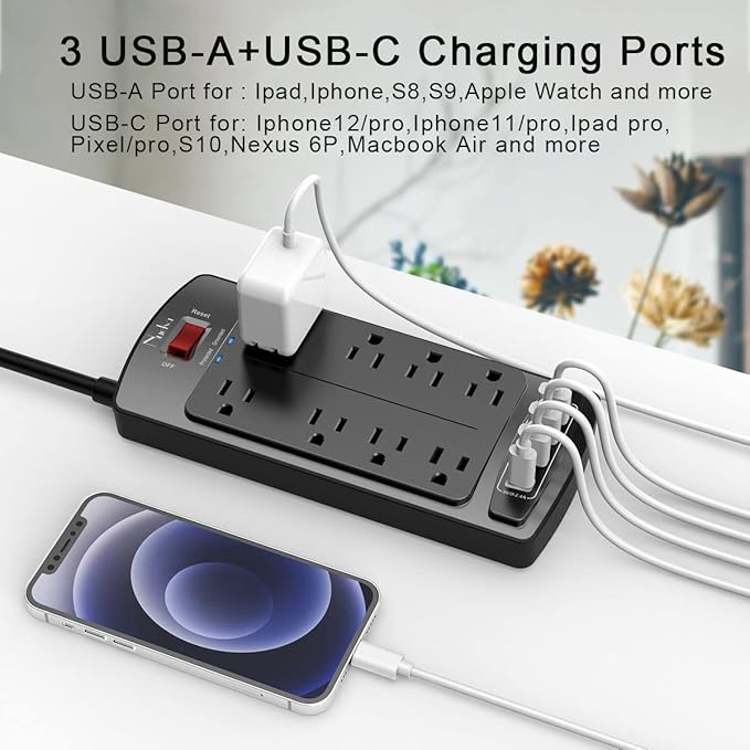 Surge Protector Power Strip - Image 4