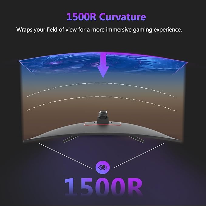 Z-Edge 27 inch Curved Gaming Monitor, FHD 1080P 300Hz 240Hz PC Monitor - Image 6