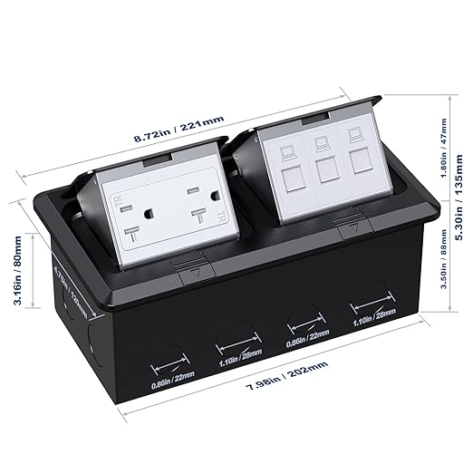 Dual Pop-Up Floor Box Electrical Kit - Image 4