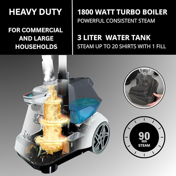 SALAV Heavy Duty Commercial Full-Size Garment Steamer - Image 5