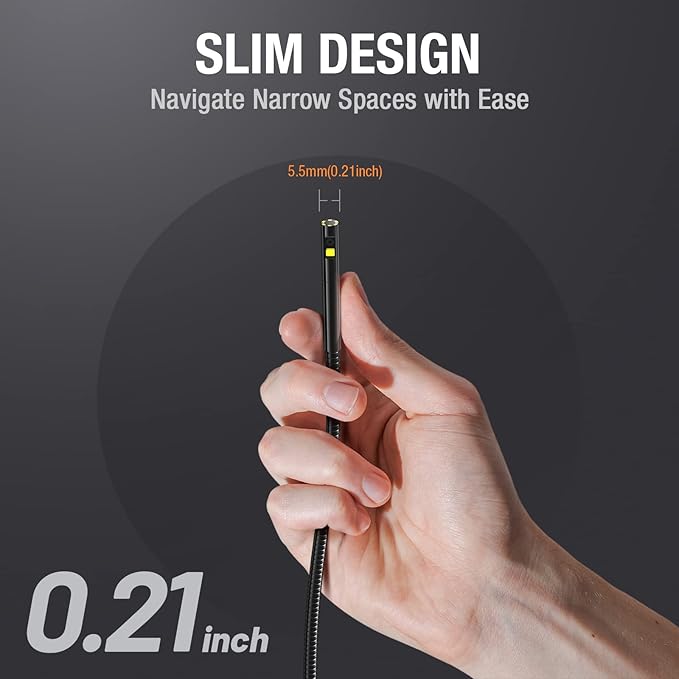 Dual Lens Endoscope with 5" Monitor, Teslong NTS500 Industrial Waterproof - Image 4