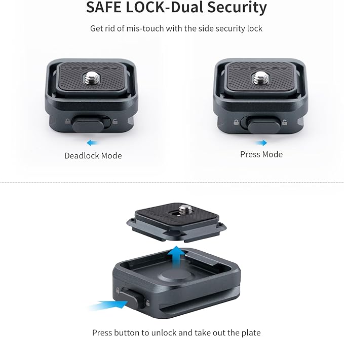 PGYTECH Quick Release Plate +Adapter w/Arca Swiss Clamp Camera Mount - Image 4